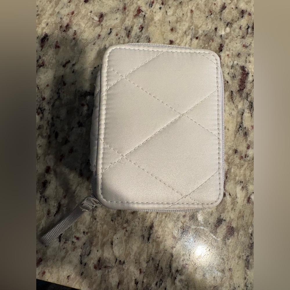 Vera Bradley Silver Quilted Travel Meds Case